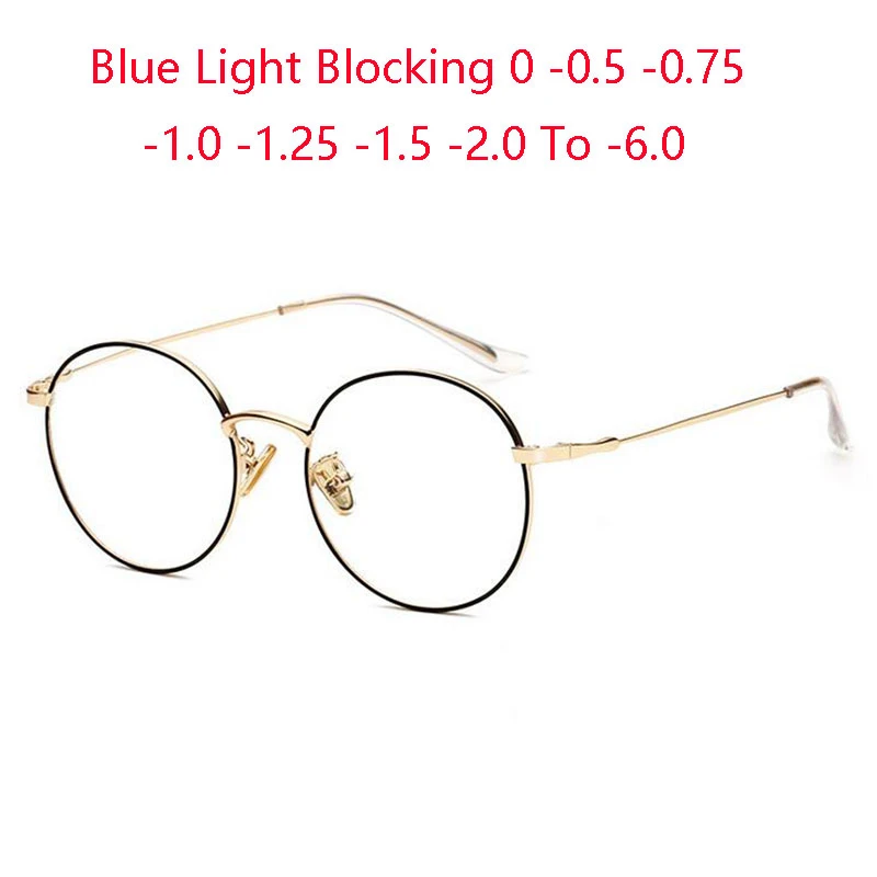 Anti Blue Light Round Finished Myopia Glasses Women Men 77507 Metal Oval Short Sight Spectacles Diopter -0.5 -0.75 -1.0 To -6.0
Anti Blue Light Round Finished Myopia Glasses Women Men 77507 Metal Oval Short Sight Spectacles Diopter -0.5 -0.75 -1.0 To -6.0