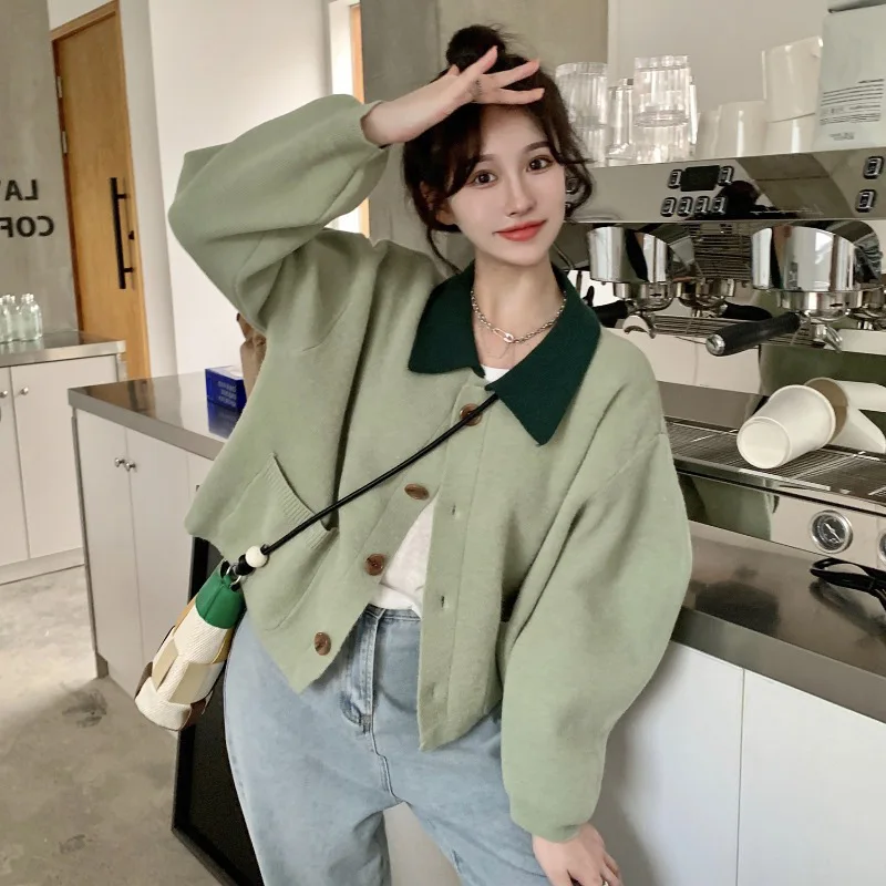 Free Size Womens Sweaters Autumn Winter Polo Collar Long Sleeve Single Breasted Loose Casual Female Knitwear Ladies Clothes Hw55
Free Size Womens Sweaters Autumn Winter Polo Collar Long Sleeve Single Breasted Loose Casual Female Knitwear Ladies Clothes Hw55