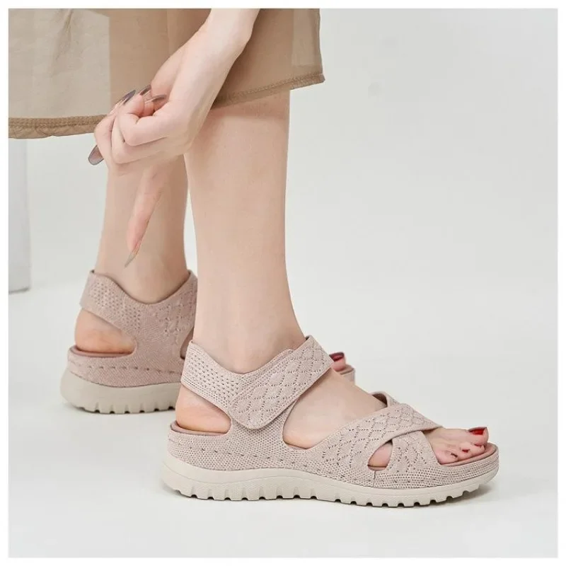 Summer Women Flat Sandals Brand Woman Summer Holiday Shoes Bohemia Style Modern Sandals Pink Blue Big Size 42 DX361 7 Sd4579d16032c44199fec7d56adc3875cY