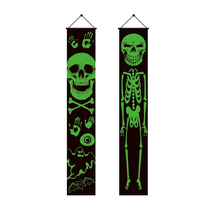 Halloween Decorations Luminous Skeleton Front Porch Signs Glow in the Dark for Banner Couplet for Door Outdoor Yard Gard
Halloween Decorations Luminous Skeleton Front Porch Signs Glow in the Dark for Banner Couplet for Door Outdoor Yard Gard