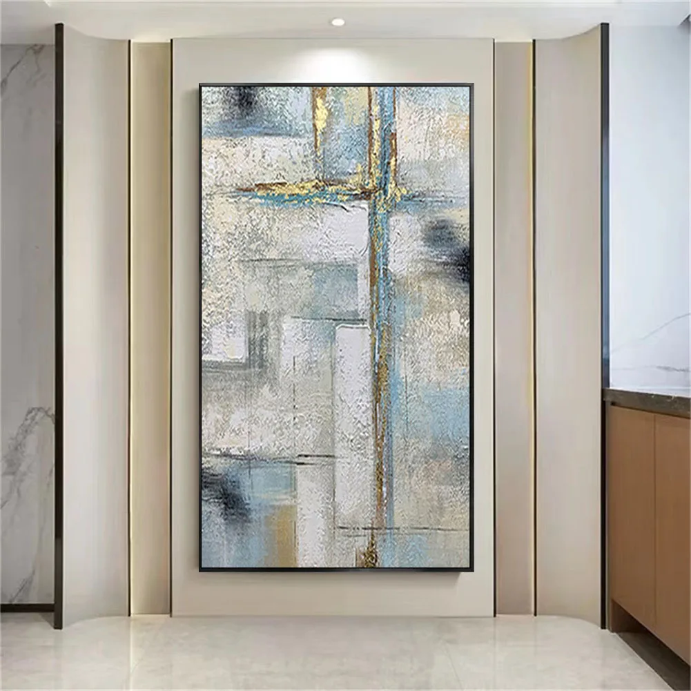 Hand-Painted Light Blue Oil Painting On Canvas Abstract Landscape Wall Art Picture Trim Modern Paintings Decor Home Bedroom Room
Hand-Painted Light Blue Oil Painting On Canvas Abstract Landscape Wall Art Picture Trim Modern Paintings Decor Home Bedroom Room