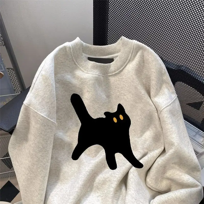 American Retro Round Neck Grey Sweater WomenNew Loose Versatile Autumn/Winter Plush Plus Large Lazy Style Small Long Sleeve Top
American Retro Round Neck Grey Sweater WomenNew Loose Versatile Autumn/Winter Plush Plus Large Lazy Style Small Long Sleeve Top