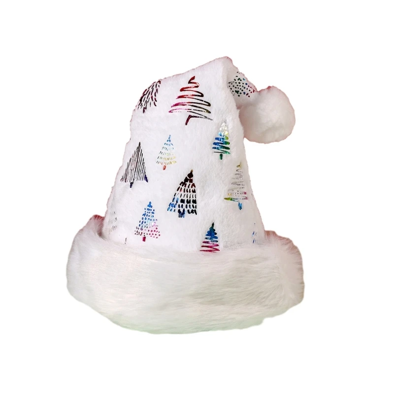 

Рождественское украшение, блестящая плюшевая шляпа Санта-Клауса, новогодний подарок, шляпа, украшение для вечеринки