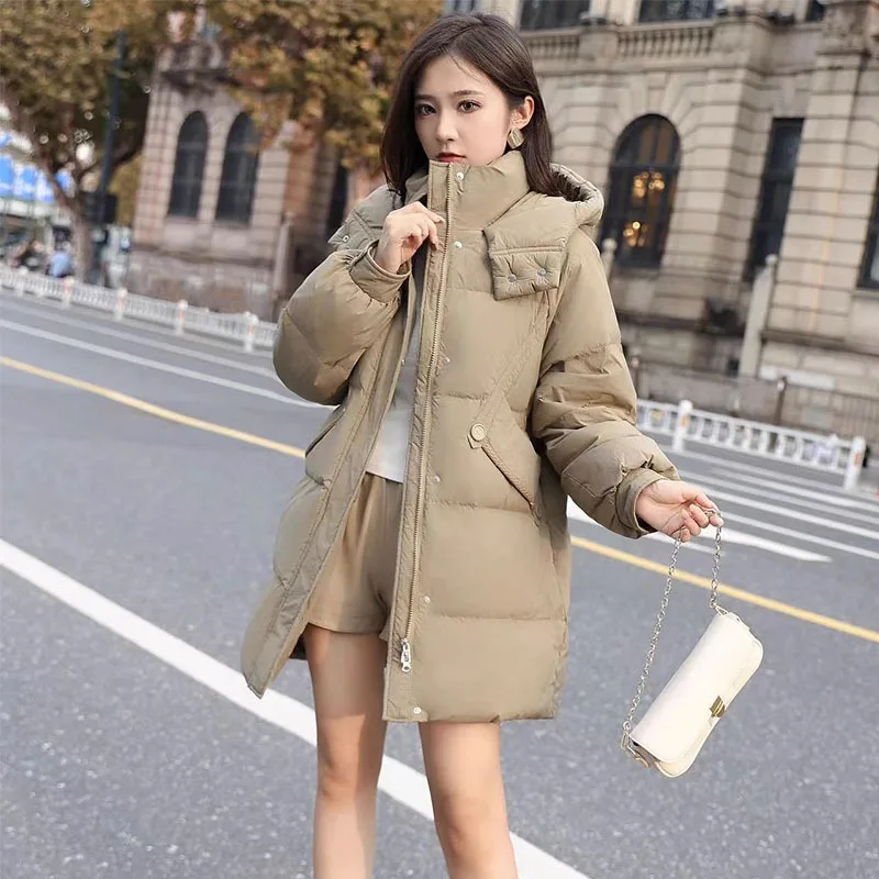 2023 Winter New down Jacket Women's Mid-Length Hooded Fashion High-End Temperament Puffer Jacket Coat
2023 Winter New down Jacket Women's Mid-Length Hooded Fashion High-End Temperament Puffer Jacket Coat