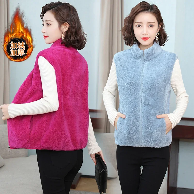 Autumn Winter Polar Fleece Vest Women Coat Zipper Sleeveless Jacket Warm Coral Velvet Vest Female Waistcoat Chaleco Mujer 4XL
Autumn Winter Polar Fleece Vest Women Coat Zipper Sleeveless Jacket Warm Coral Velvet Vest Female Waistcoat Chaleco Mujer 4XL
