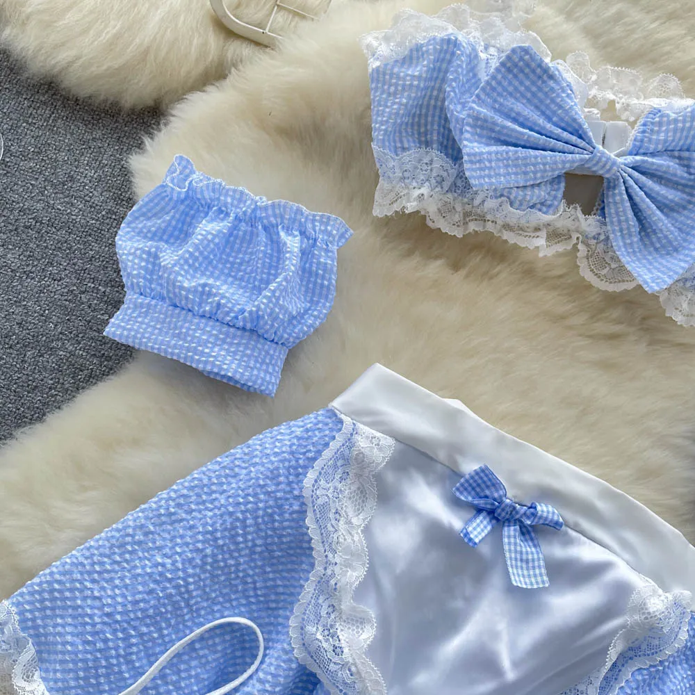 Maidservant Apron Dress Ladies Lace Sweet Erotic Three Pieces Sets Fashion Korean Style Plaid Cosplay Sexy Night Suits 160 Mallzona Sd45db30e79e0496dbd23c455ba21d076k Maidservant Apron Dress Ladies Lace Sweet Erotic Three Pieces Sets Fashion Korean Style Plaid Cosplay Sexy Night Suits Mallzona