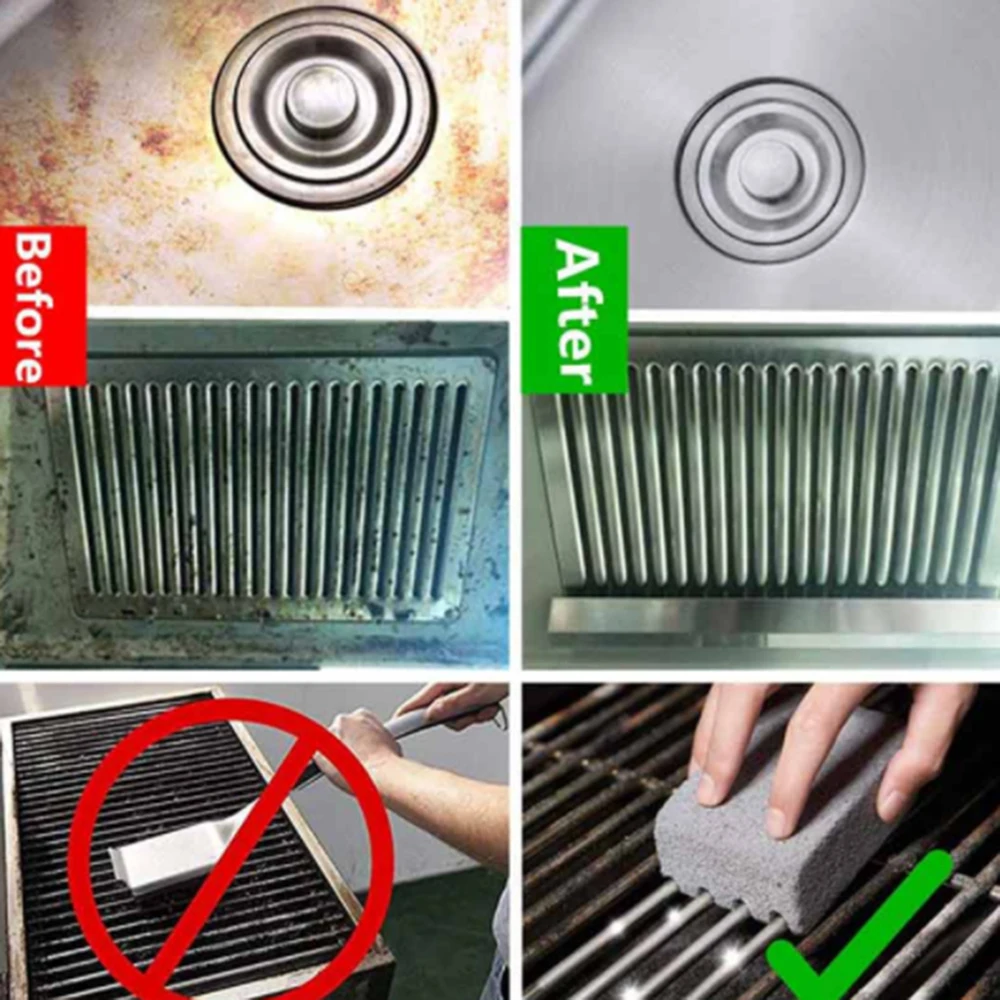 

BBQ Grill Cleaning Brick Block Barbecue Cleaning BBQ Racks Stains Grease Cleaner BBQ Tools Kitchen Gadgets