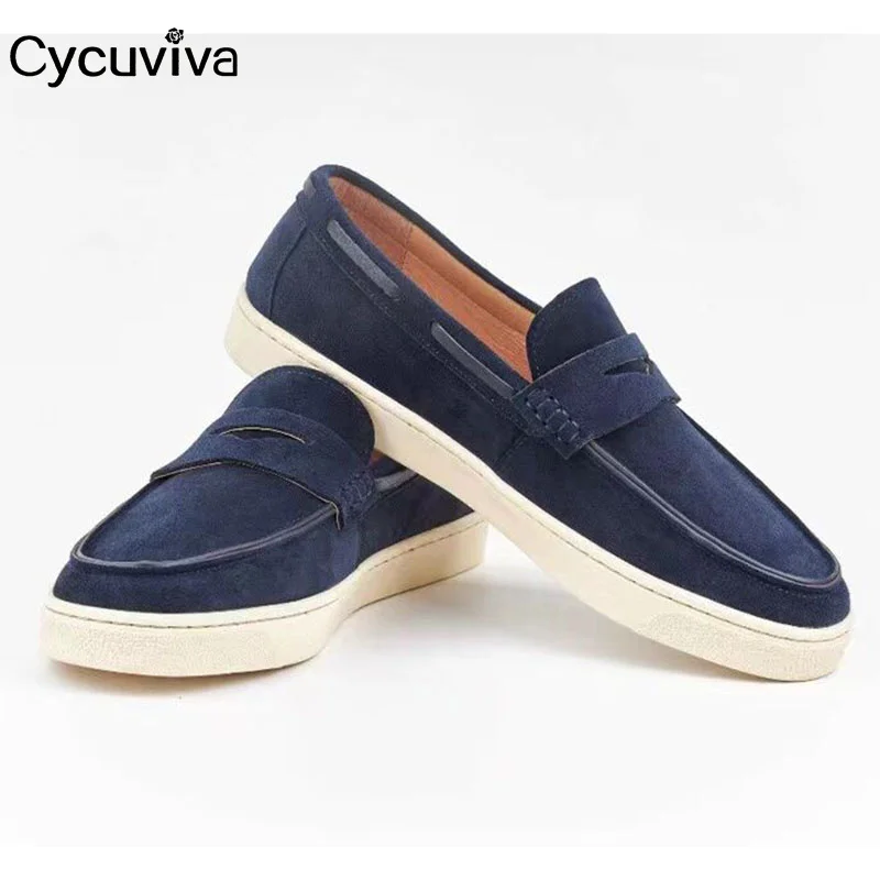 2023 Classic Flat Causal Shoes Male Round Toe Cow Suede Leather Loafers Summer Walk Brand Comfortable Shoes Men Size 46 
2023 Classic Flat Causal Shoes Male Round Toe Cow Suede Leather Loafers Summer Walk Brand Comfortable Shoes Men Size 46