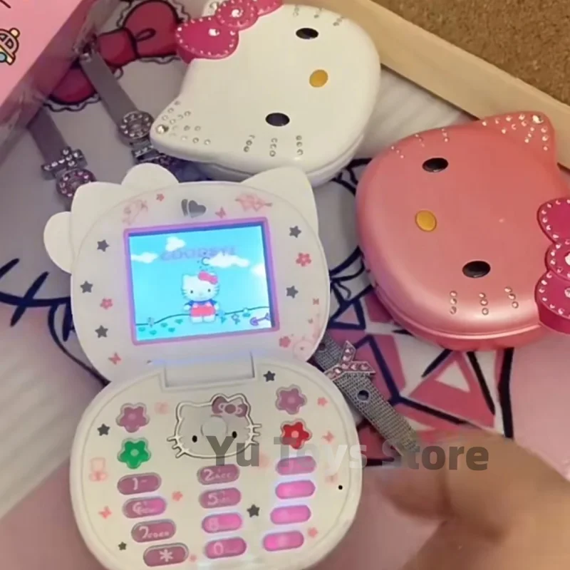 

Original Sanrio Hello Kitty Cute Mini Phone Cartoon Kids Taiml Kawaii Phone Birthday Festival Fashion Children Girls Gifts Toys