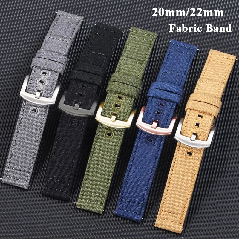 Nylon Canvas Watch Strap 20mm 22mm Sport Quick Release Bracelet Watch Replacement Wrist Band Soft Fabric Watch Band Accessories
Nylon Canvas Watch Strap 20mm 22mm Sport Quick Release Bracelet Watch Replacement Wrist Band Soft Fabric Watch Band Accessories