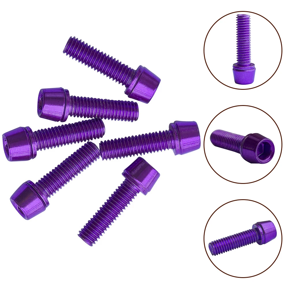 Durable Purple Screw Purple Screws 1 Box - 29 Grams 6pcs Handlebar Screws High Carbon Steel M5*18mm 4mm Hex Wrench
Durable Purple Screw Purple Screws 1 Box - 29 Grams 6pcs Handlebar Screws High Carbon Steel M5*18mm 4mm Hex Wrench