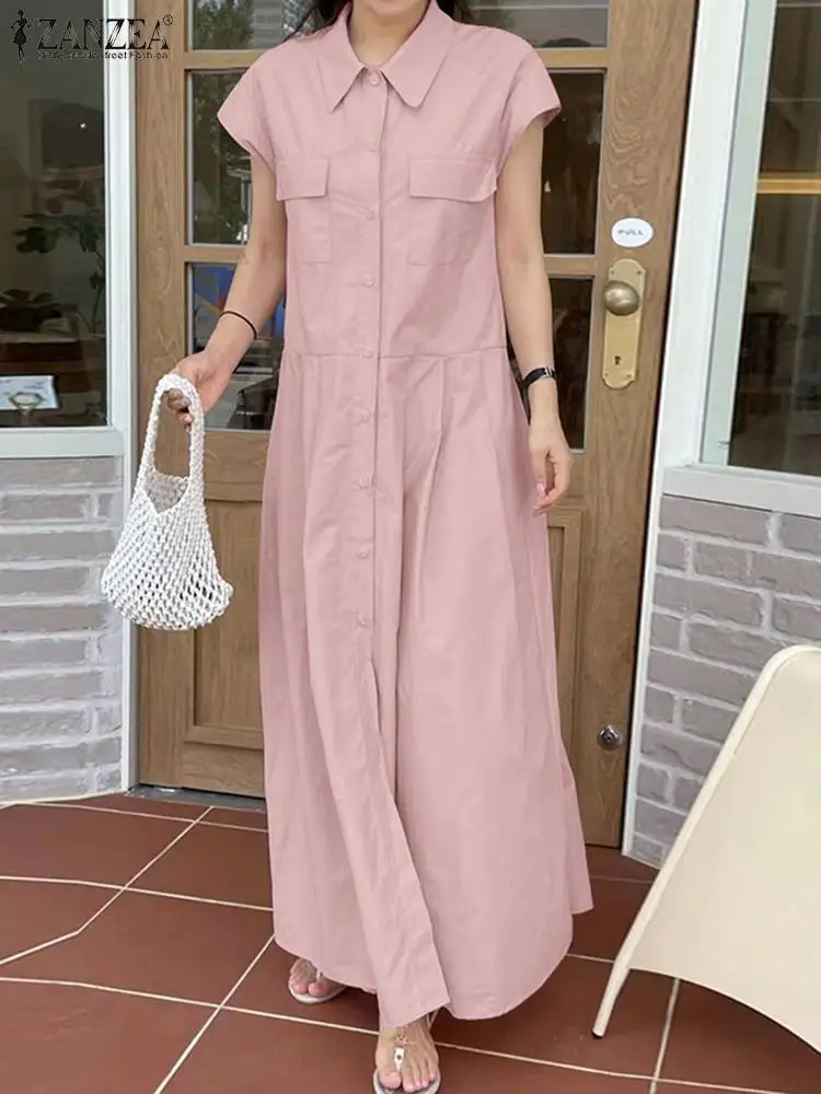ZANZEA Fashion Summer Dresses Women Causal Lapel Neck Shirt Dress Elegant Short Sleeve Work Vestidos Holiday Sundres Femme Robe
ZANZEA Fashion Summer Dresses Women Causal Lapel Neck Shirt Dress Elegant Short Sleeve Work Vestidos Holiday Sundres Femme Robe