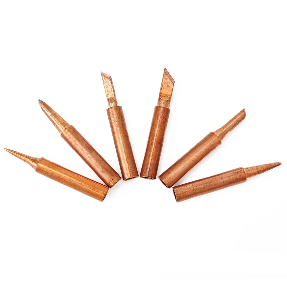 6pcs Copper Soldering Iron Tip Lead-free Solder Tips Welding Head 900M-T-B 900M-T-K 900M-T-I Welding Tip Soldering Tools
6pcs Copper Soldering Iron Tip Lead-free Solder Tips Welding Head 900M-T-B 900M-T-K 900M-T-I Welding Tip Soldering Tools