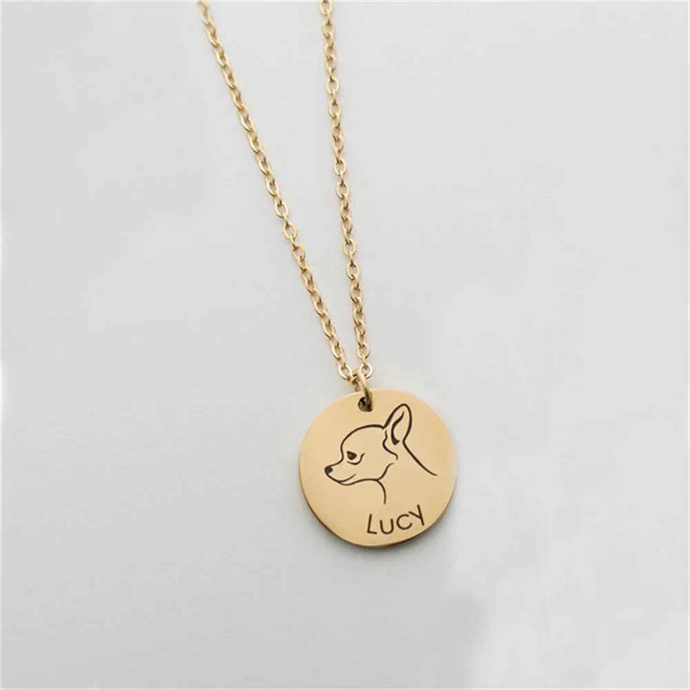 Delicate Circle Simple 316LO Word Chain Dog Lovers Give Friends Unique Gift Dog Portrait Pet Pendant Jewelry Gift
Delicate Circle Simple 316LO Word Chain Dog Lovers Give Friends Unique Gift Dog Portrait Pet Pendant Jewelry Gift