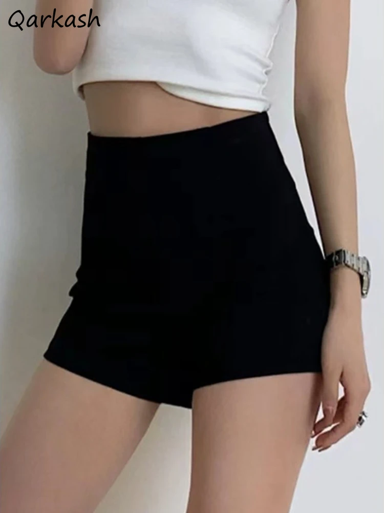 

A-line Shorts Women Sexy Summer Stretchy Tight-fitting Korean Style Shinny Trousers Cozy Simple Hipster Basic College Popular