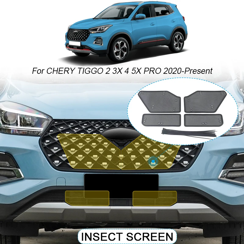 

4pcs Car Insect-proof Air Inlet Protection Cover Airin Insert Net Vent Racing Grill Filter For CHERY Tiggo 2 3X 5X Pro 2020-2025