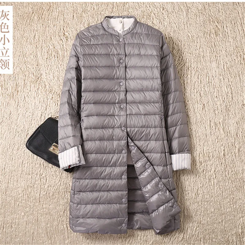 2024 Women Single-breasted Midi Long Coat Autumn Winter Ultra Light Down Coat Parka Female White Duck Down Jacket Outwears SE593
2024 Women Single-breasted Midi Long Coat Autumn Winter Ultra Light Down Coat Parka Female White Duck Down Jacket Outwears SE593