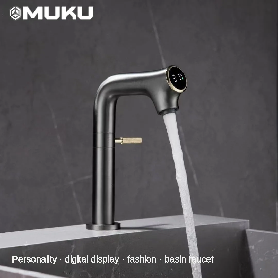 

Heightened Copper Wash Basin Washbasin Faucet White Hot&Cold Water Mixer Tap Basin Inter-Platform Household Sink Faucet Black