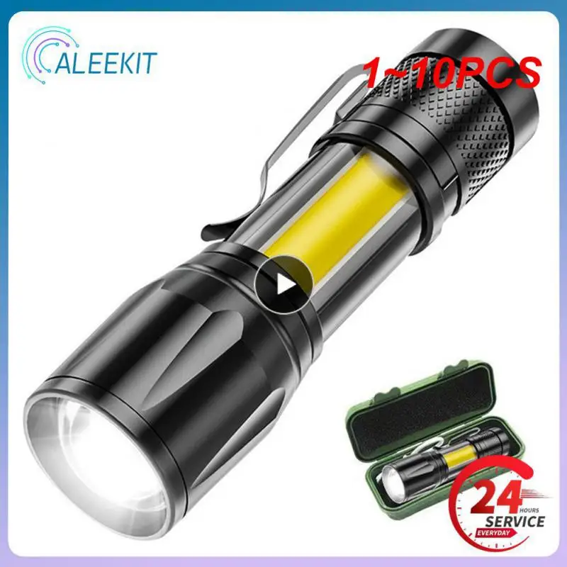 

1~10PCS Portable rechargeable zoom led flashlight XP-G Q5 Lamp Lantern 2000Lumen Adjustable Penlight Waterproof mini