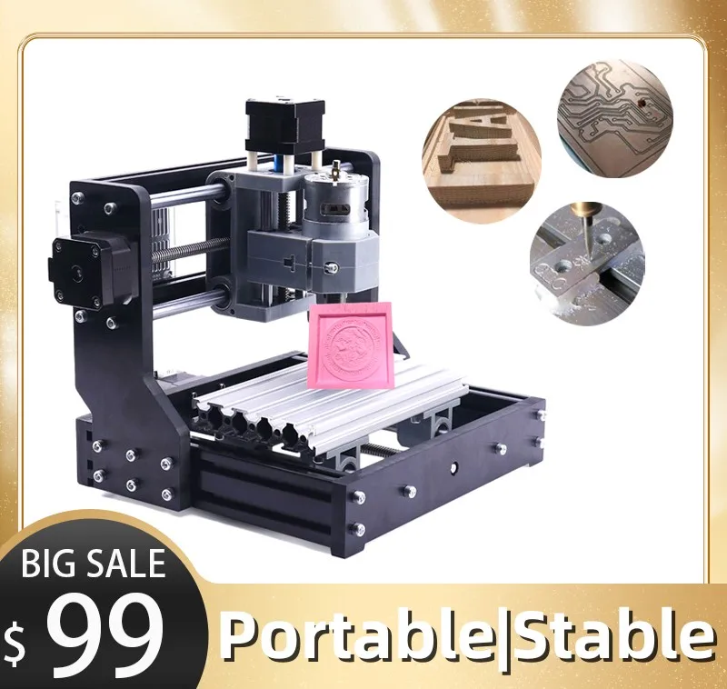 Mini CNC Engraver 1610 Pro DIY Laser Printer with GRBL Control Engraving Cutting PVC PCB Portable 3 Axis CNC Milling Machine
Mini CNC Engraver 1610 Pro DIY Laser Printer with GRBL Control Engraving Cutting PVC PCB Portable 3 Axis CNC Milling Machine