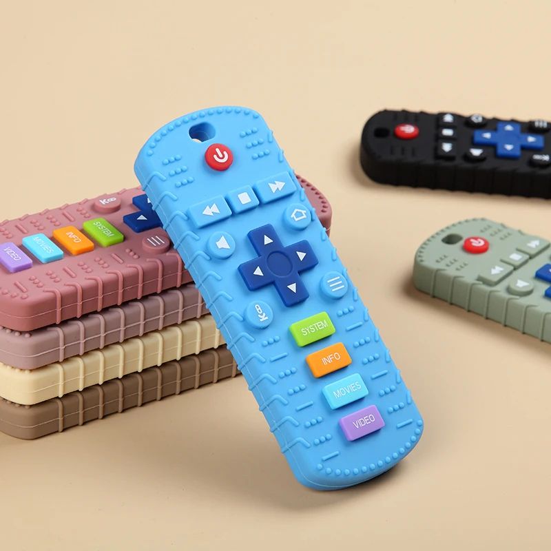 Baby Teethers Food Grade Silicone Remote Controler Teething Toy BPA Free Bebes Sensory Teether Kids Toddler Educational Toy 
Baby Teethers Food Grade Silicone Remote Controler Teething Toy BPA Free Bebes Sensory Teether Kids Toddler Educational Toy