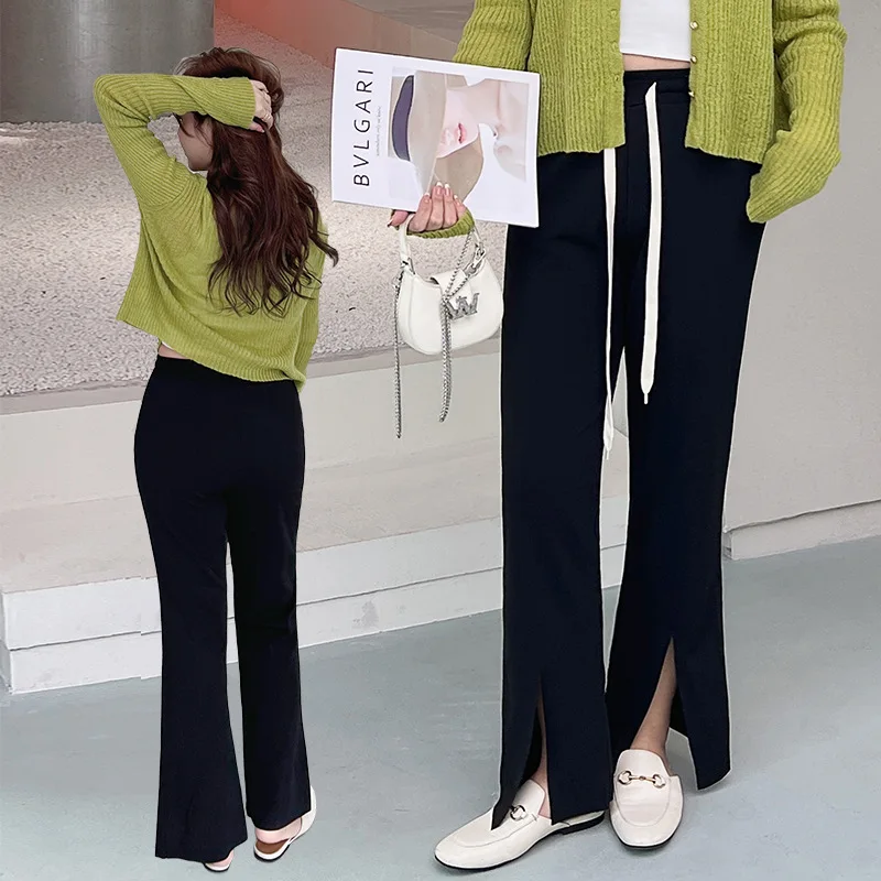 Plus Size Women Trousers Fat Lady Pants Black Drawstring Loose Drape Slit Mopping Trousers
Plus Size Women Trousers Fat Lady Pants Black Drawstring Loose Drape Slit Mopping Trousers