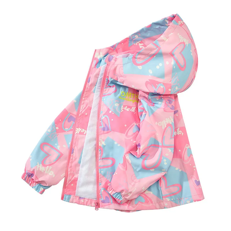 Spring Summer Waterproof Hooded Girls Lovely Lined Zip Track Jackets School Kids Outfit Top Coats Children Outerwear 3-14 Years
Spring Summer Waterproof Hooded Girls Lovely Lined Zip Track Jackets School Kids Outfit Top Coats Children Outerwear 3-14 Years