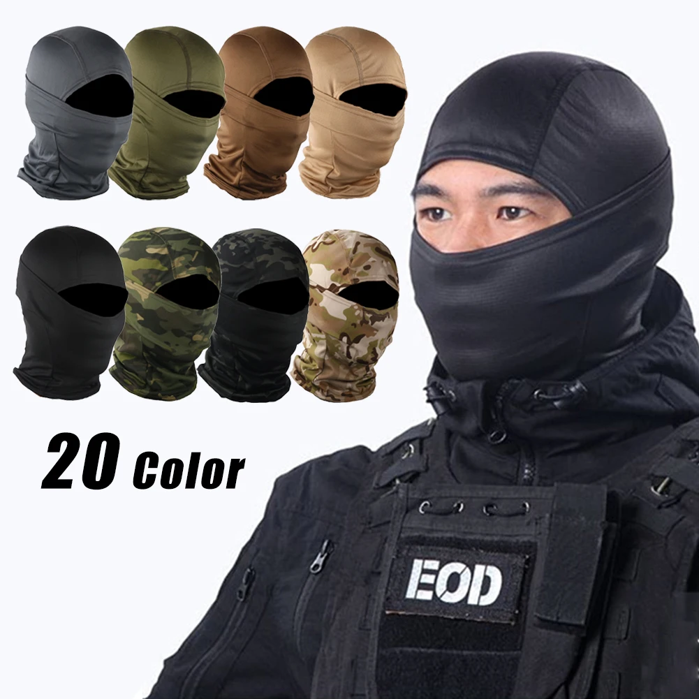 

Tactical Camouflage Full Face Mask Balaclava Army Hunting Cycling Sports Helmet Liner Cap Motorcycle Face Cover