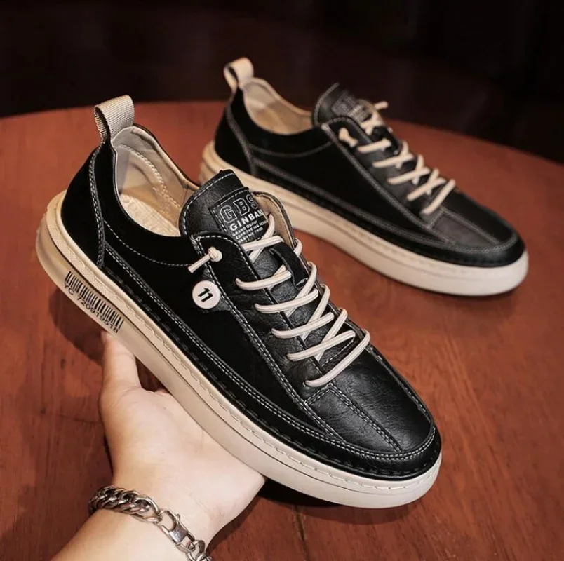 Brand Men's Casual New Leather Shoes for Men Non-slip Sports Shoes Fashion Comfortable Sneakers Male Flat Slip-on Casual Shoes
Brand Men's Casual New Leather Shoes for Men Non-slip Sports Shoes Fashion Comfortable Sneakers Male Flat Slip-on Casual Shoes