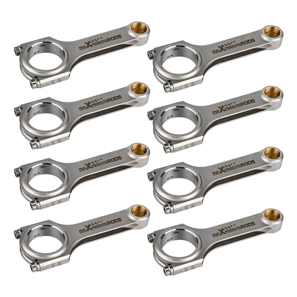 8x H-Beam Connecting Rods for Chevrolet Small block 2.100" rod journal 152.4mm for GMC/Chevrolet - LS-Series V8 engine EN24
8x H-Beam Connecting Rods for Chevrolet Small block 2.100" rod journal 152.4mm for GMC/Chevrolet - LS-Series V8 engine EN24