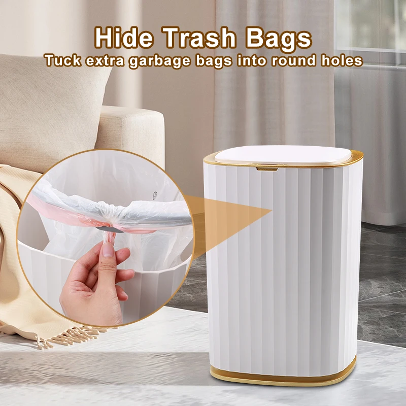 Large Capacity Smart Trash Can For Kitchen Bathroom Garbage Bin Automatic Induction Waterproof Bin With Lid Smart Home Trash Can
Large Capacity Smart Trash Can For Kitchen Bathroom Garbage Bin Automatic Induction Waterproof Bin With Lid Smart Home Trash Can