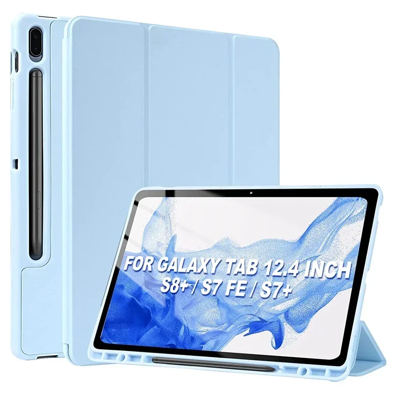 

Magnet Cover For Samsung Galaxy Tab S7 FE S8 S9 PLUS 12.4 Case Galaxy Tab S9 S8 11" A9 Plus with S Pen holder Auto Sleep Funda