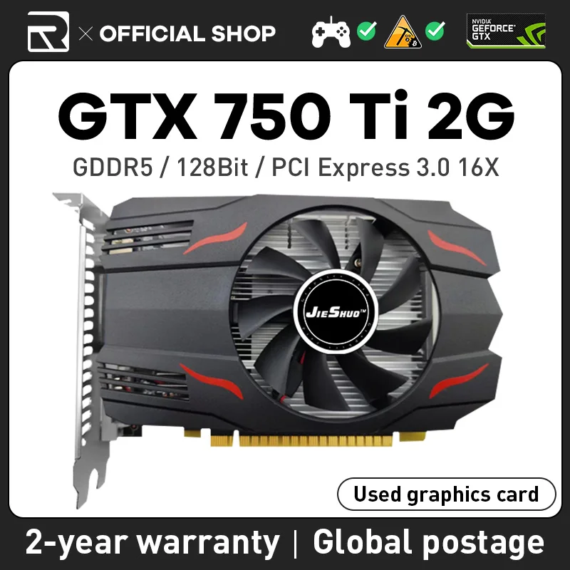 NVIDIA JIESHUO GT 750 TI 2G Video Graphics Card DDR5 PCIEXPRESS 3.0X16 GPU 128Bit Gt750 TI 2gb Office Bestseller Display
NVIDIA JIESHUO GT 750 TI 2G Video Graphics Card DDR5 PCIEXPRESS 3.0X16 GPU 128Bit Gt750 TI 2gb Office Bestseller Display