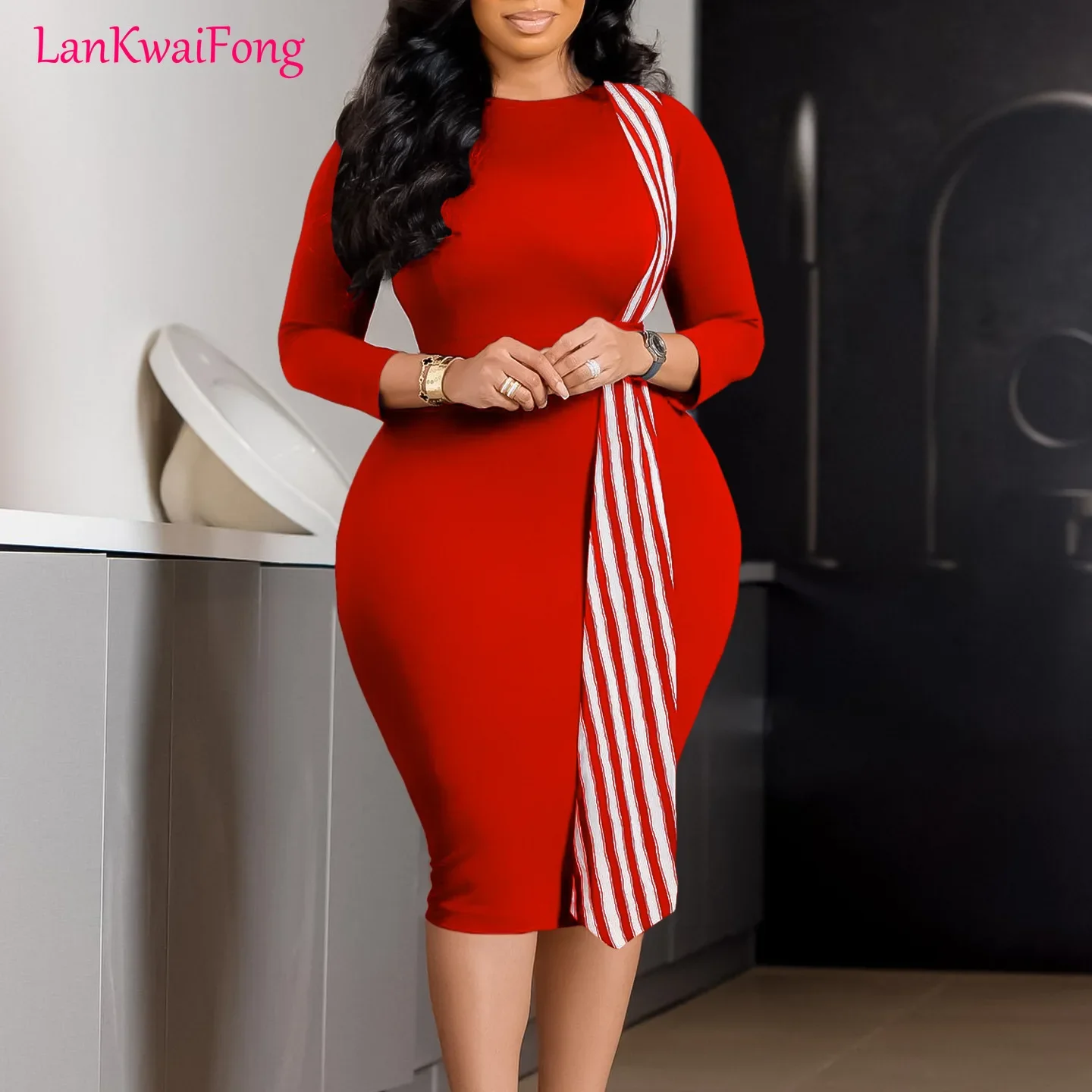 2024 New Style Fashion Wrap Hip Slim Round Neck Dress Commuter Versatile African Women's Dress
2024 New Style Fashion Wrap Hip Slim Round Neck Dress Commuter Versatile African Women's Dress