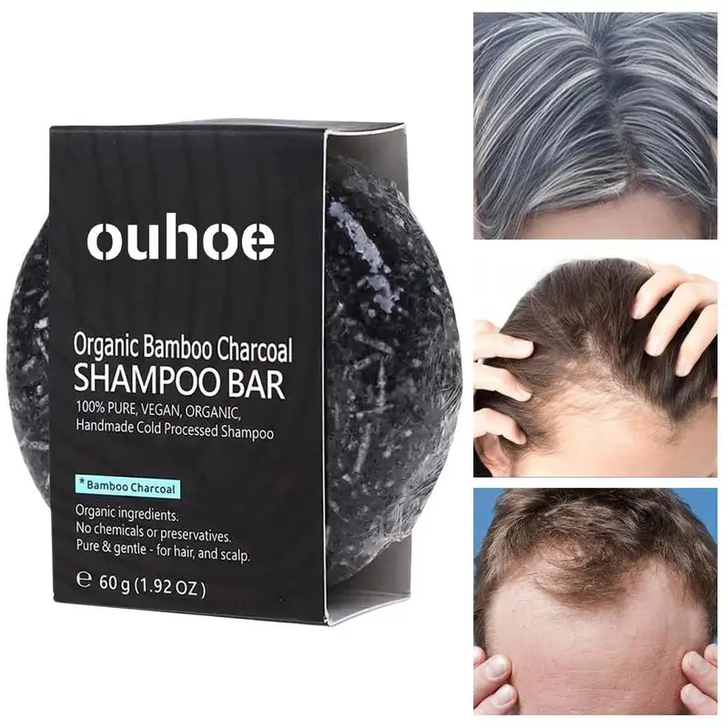 

Шампунь для затемнения волос, мыло, бамбуковый уголь, восстанавливающий седые белые волосы, краска для лица, тела, натуральный органический Кондиционер для волос