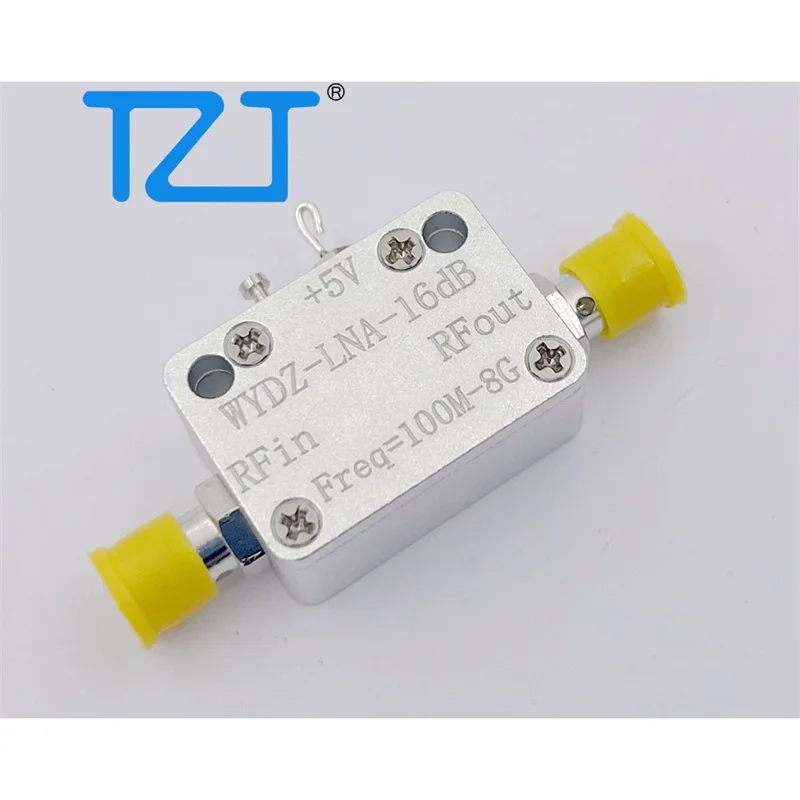 

TZT New WYDZ-LNA-100M-8G-16dB 100MHz - 8GHz 50ohms 5V/50mA UWB RF Low Noise Amplifier with SMA Female Connector RF Accessory
