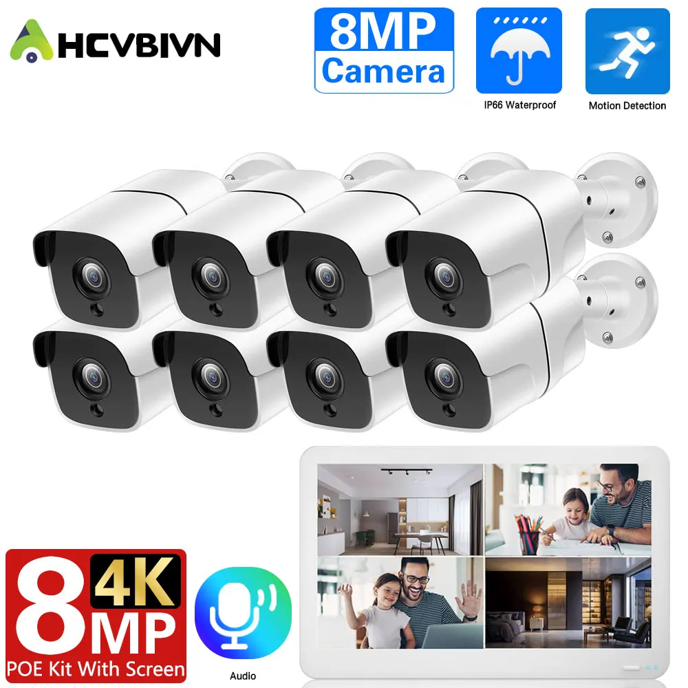 8CH 4K POE NVR monitoring system outdoor closed-circuit television network recorder with 11.6 inch LCD screen NVR 8MP POE Camera
8CH 4K POE NVR monitoring system outdoor closed-circuit television network recorder with 11.6 inch LCD screen NVR 8MP POE Camera