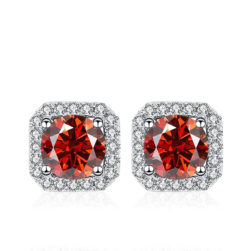 NeeTim 0.5ct 1ct Pink Moissanite Studs Earrings for Women 925 Sterling Silver Black Blue Grey Sparkling Lab Diamond Stud Earring 5 Sd489ab261bc648fba9502c6b53a6df6a1