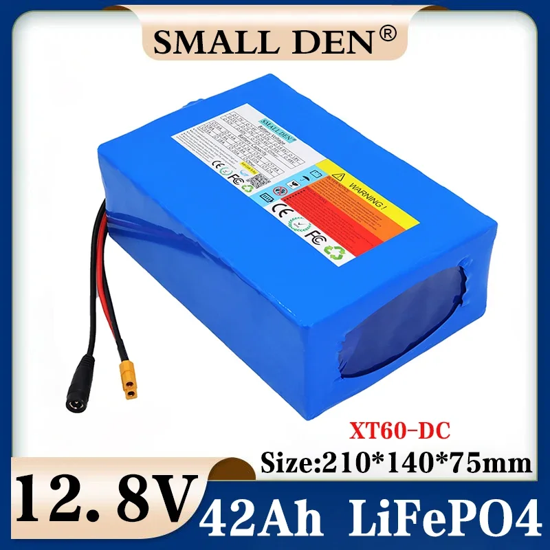 

12.8V 40Ah 42Ah Lifepo4 battery pack 4S6P 32700 Built-in 40A Same port charge and discharge balance BMS 12V Power Supply+Charger