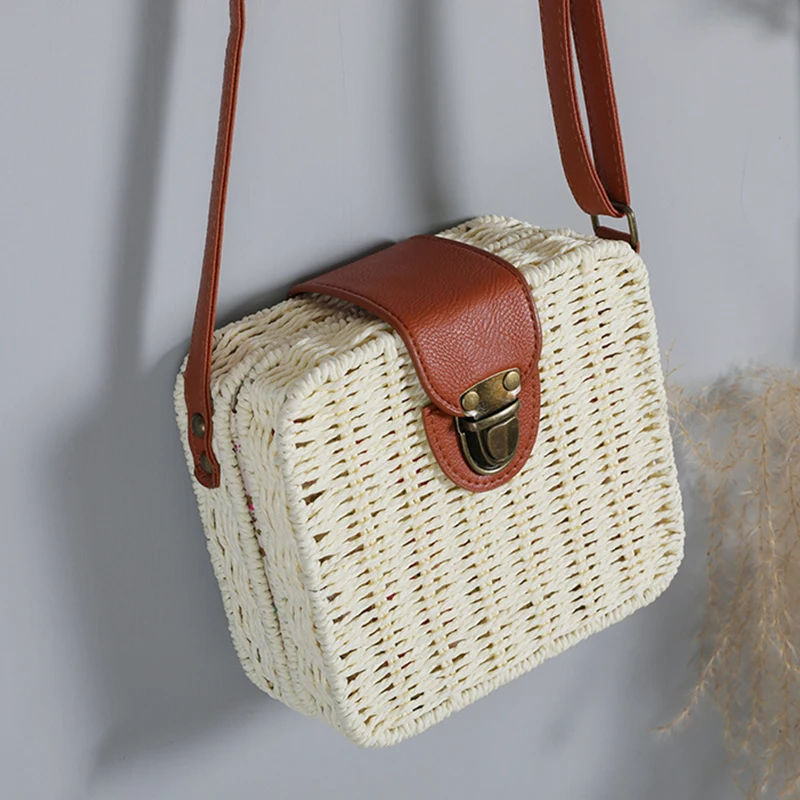 Small Round Rattan Purse - Handwoven Vacation Essential 16
