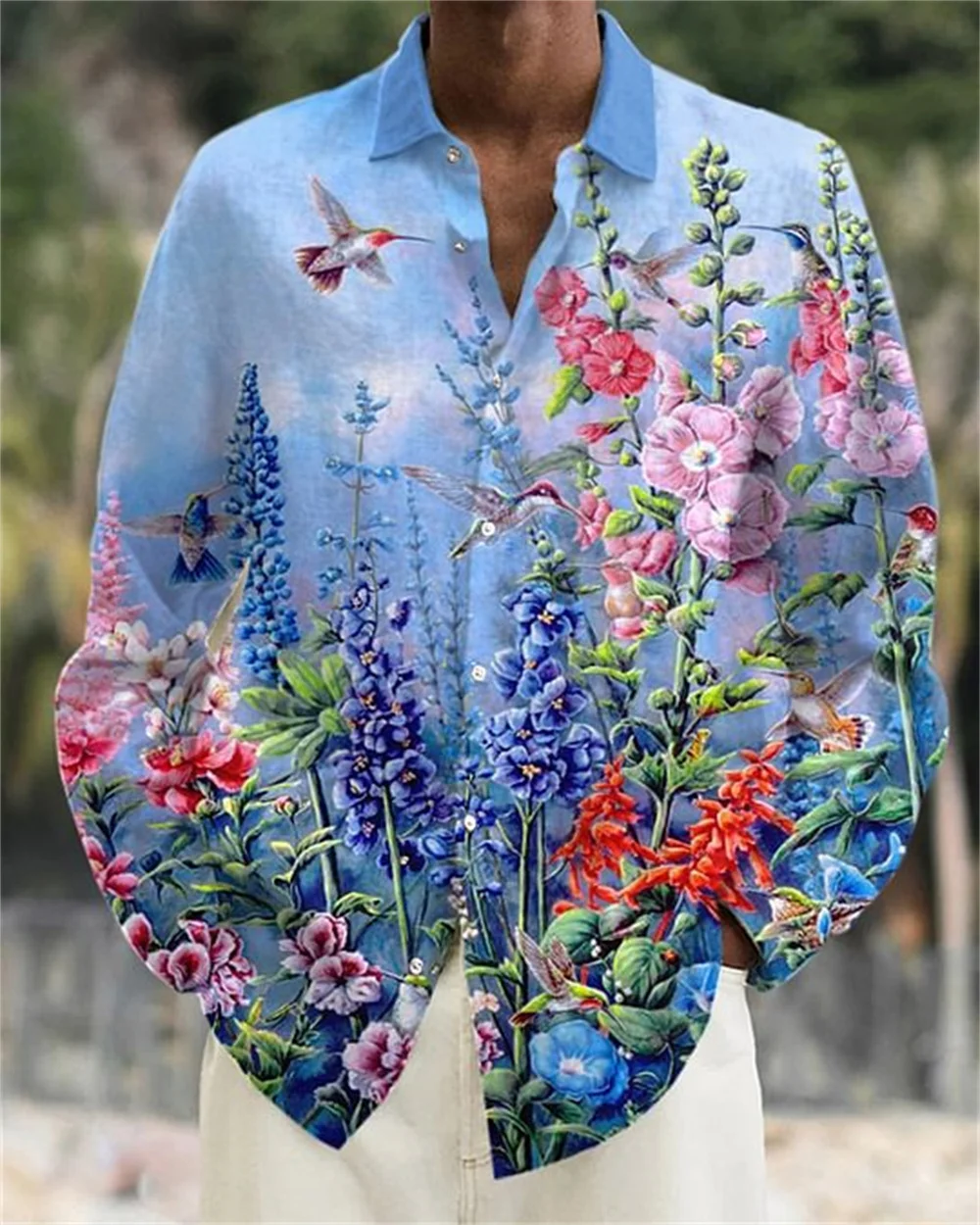 Summer men's floral pattern long sleeved lapel button up shirt Hawaii vacation fashion street designer creative clothing S-6XL
Summer men's floral pattern long sleeved lapel button up shirt Hawaii vacation fashion street designer creative clothing S-6XL