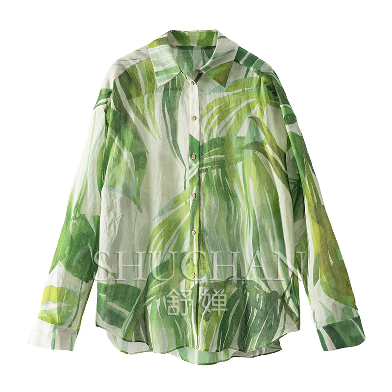 100% ramie shirt women tree print new 2024 high quality blouse women blusa feminina shirts for women
100% ramie shirt women tree print new 2024 high quality blouse women blusa feminina shirts for women
