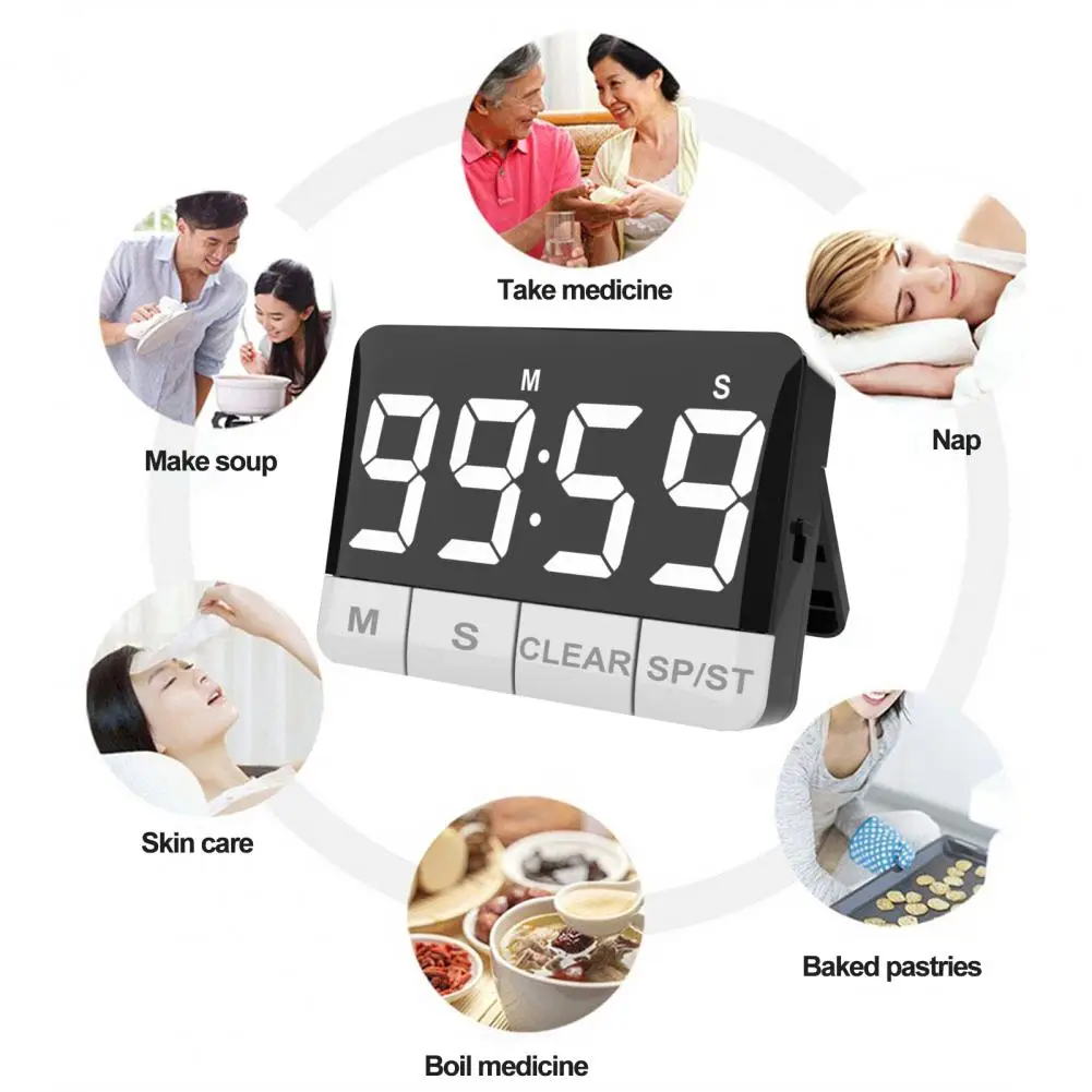 

Classroom Timer for Meetings Energy-saving Magnetic Countdown Timer with Loud Alarm Led Display for Kitchen Cooking Teaching