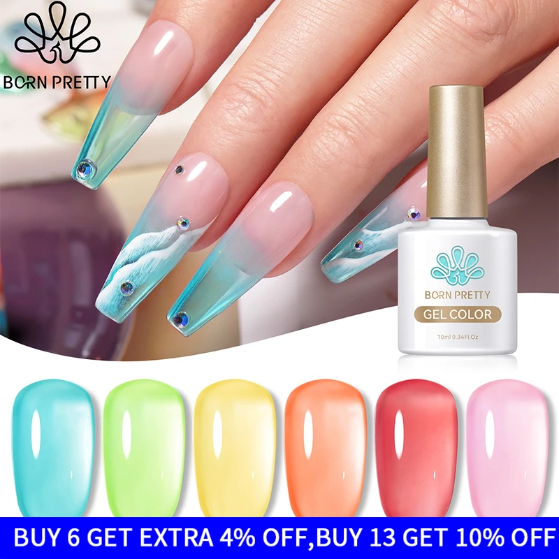 BORN PRETTY 6PCS Jelly Gel Nail Polish Set 10ML Sea Glass Series Gel Varnish Sheer Crystal Transparent Gel Nail Art Varnish
BORN PRETTY 6PCS Jelly Gel Nail Polish Set 10ML Sea Glass Series Gel Varnish Sheer Crystal Transparent Gel Nail Art Varnish