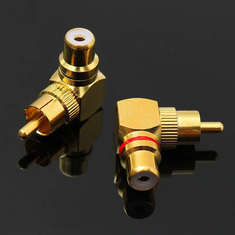 2pcs Brass RCA Right Angle Connector Plug Adapters Male To Female 90 Degree RCA Plug Audio Adapter For Pc Laptop Phone
2pcs Brass RCA Right Angle Connector Plug Adapters Male To Female 90 Degree RCA Plug Audio Adapter For Pc Laptop Phone