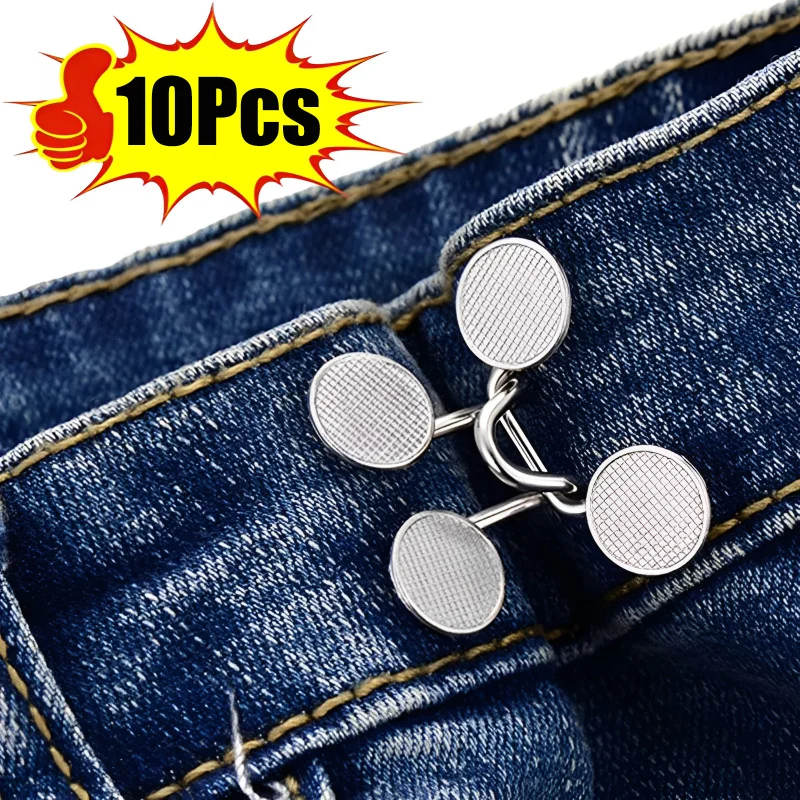 10Set Adjustable Jean Button Pins Detachable Metal Pants Snap Fastener Buttons DIY Sewing-Free Waist Tightener Clothing Buckles
10Set Adjustable Jean Button Pins Detachable Metal Pants Snap Fastener Buttons DIY Sewing-Free Waist Tightener Clothing Buckles