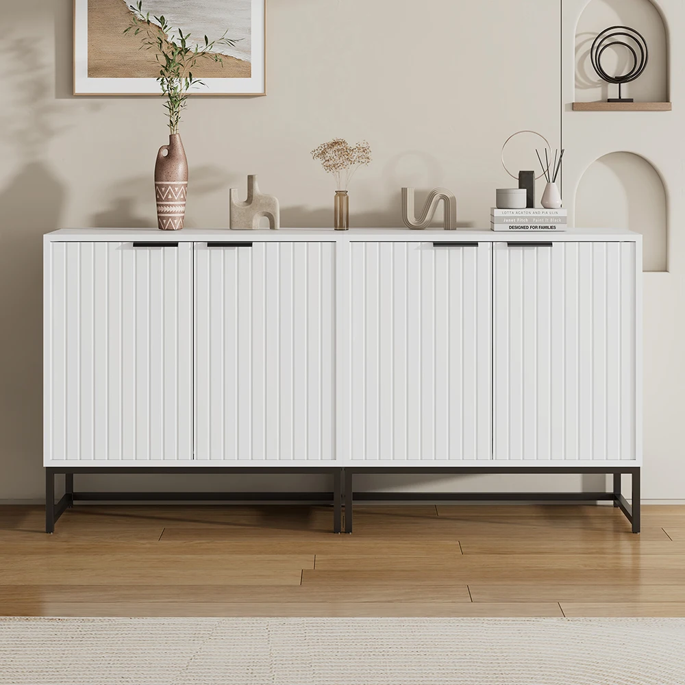 Modern Sideboard Commode with 2 Doors in Vacuum Shaping Sd49326caeaec4c75b081052f3d521881w