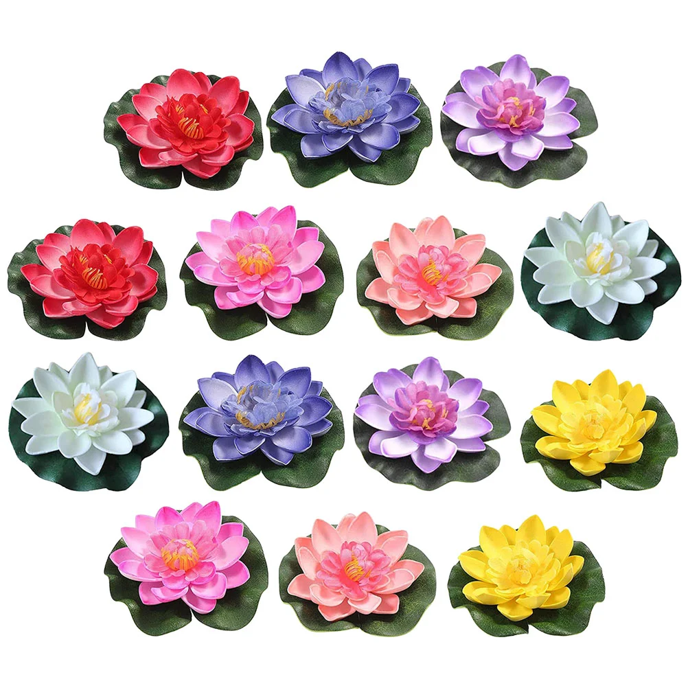 

Flowers Simulated Artificial Floating Water Lilies Fake Lily Pads for Ponds Artificial Floating Lily Pads for Ponds