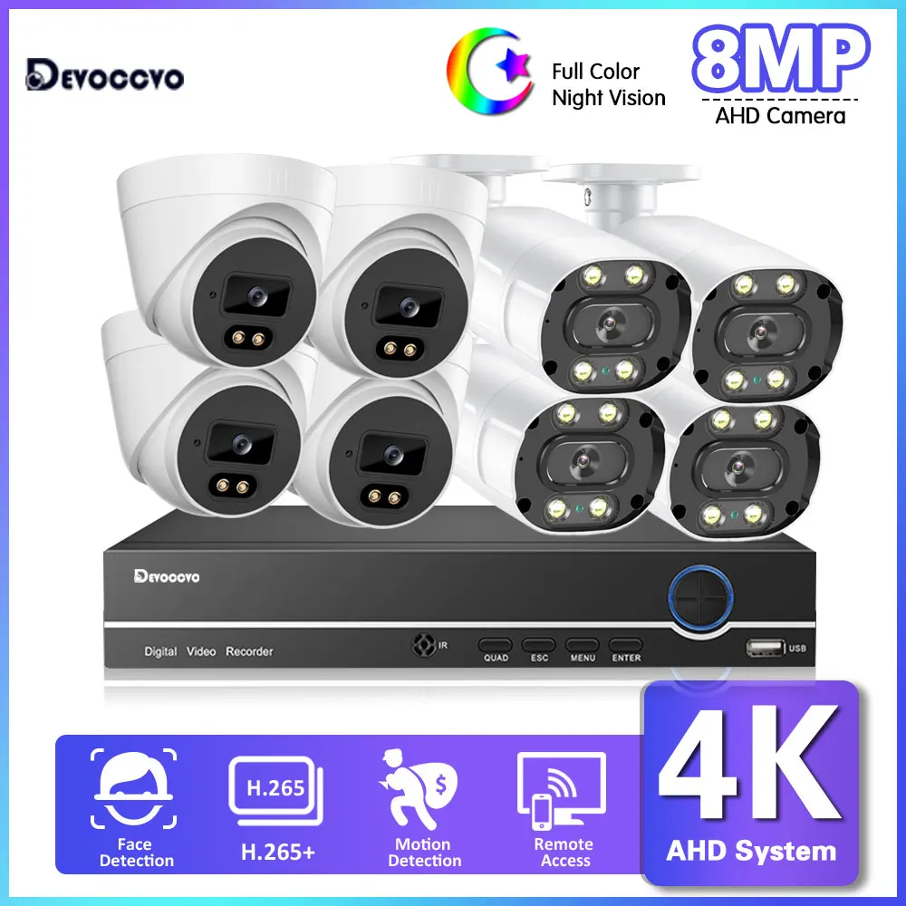 8MP 8CH DVR Camera Video Surveillance System Full Color Night Vision AHD Security Camera Kit 4CH XMEYE CCTV Surveillance Set 4K
8MP 8CH DVR Camera Video Surveillance System Full Color Night Vision AHD Security Camera Kit 4CH XMEYE CCTV Surveillance Set 4K