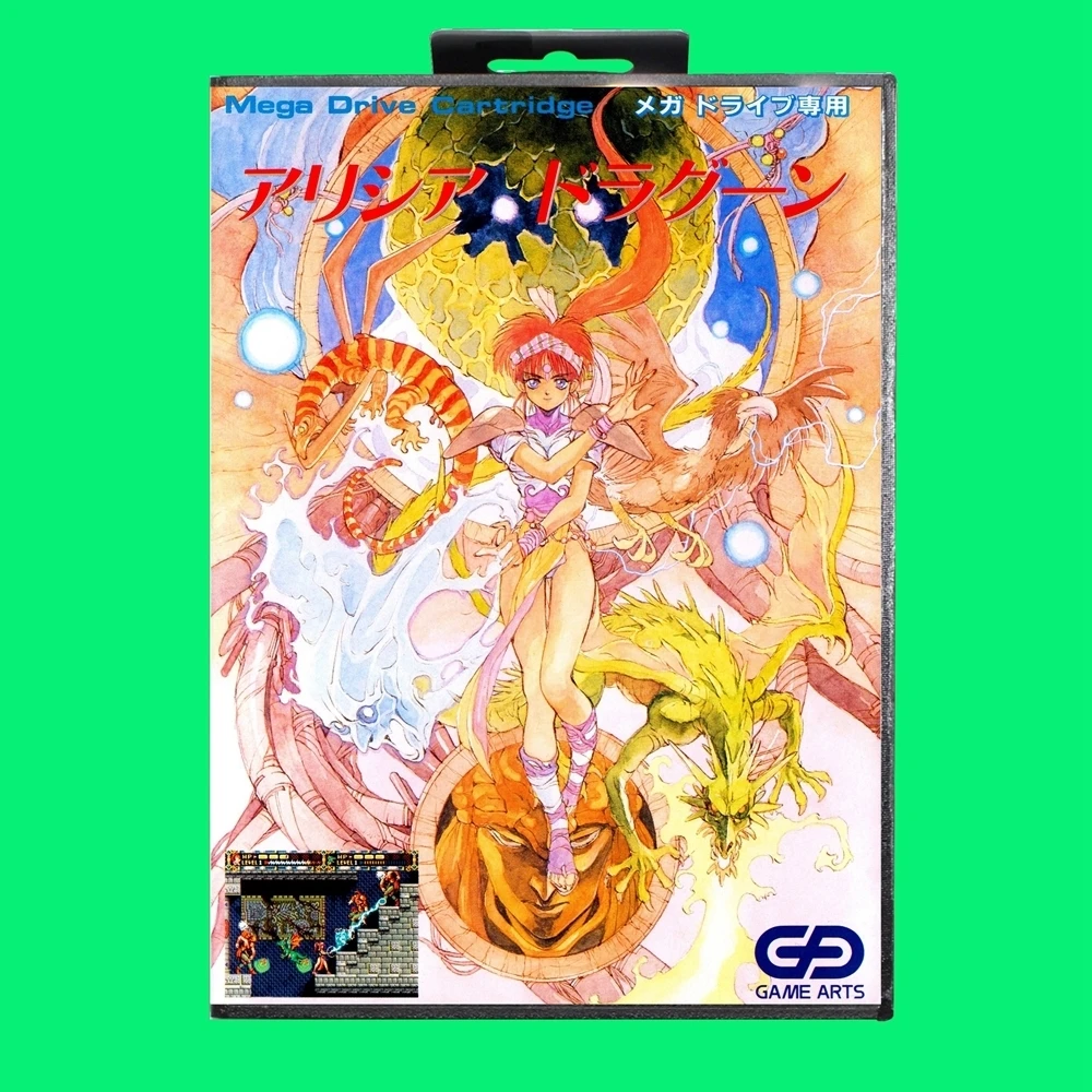 Игровой картридж Alisia Dragoon, 16 бит, игровая карта MD с крышкой JP, Розничная коробка для Sega Mega Drive
Игровой картридж Alisia Dragoon, 16 бит, игровая карта MD с крышкой JP, Розничная коробка для Sega Mega Drive